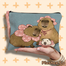 Capybara Designed Zipper Bags