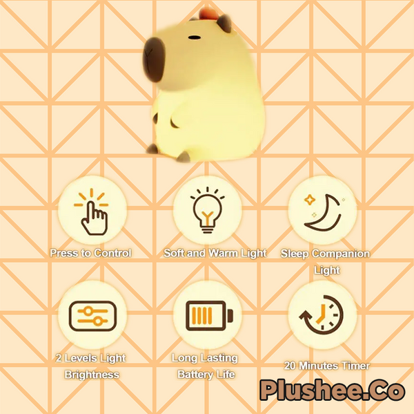 Capybara Squishy Night Light
